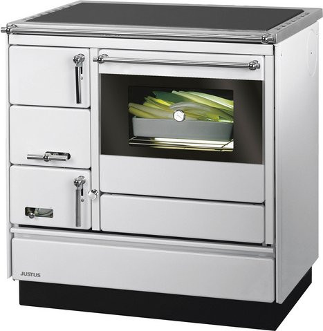 JUSTUS Holzherd Linz II, weiß, freistehend, 7 kW, B: 60 cm, H: 81 cm, T: 90 cm - Bild 1