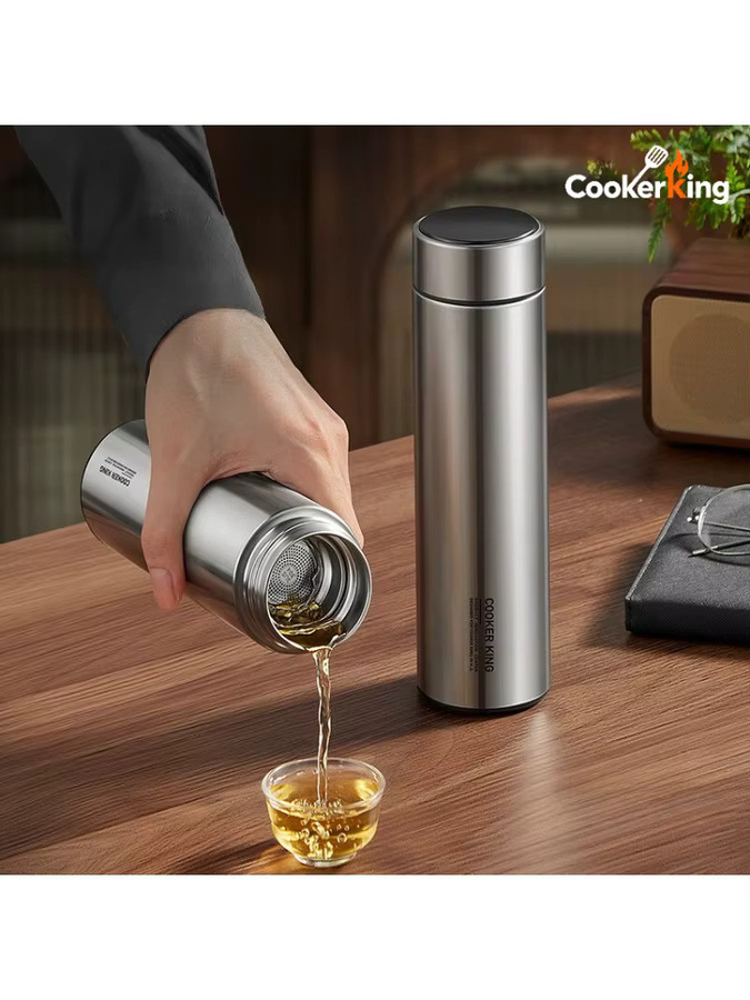 Cooker King Isolierter Edelstahlbecher aus 316 Edelstahl in Silber, 490 ml - Bild 3