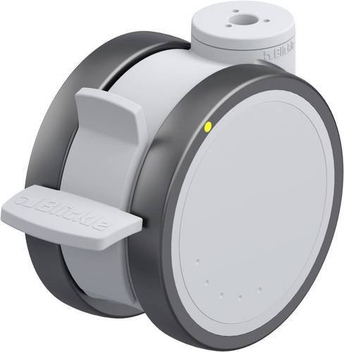 Blickle Kunststoff-Doppelrolle LKDG-PATH 125K-FI-ELS in Grau und Silber mit einem Rad-Durchmesser von 125 mm und einer Tragfähigkeit von maximal 125 kg - Bild 1