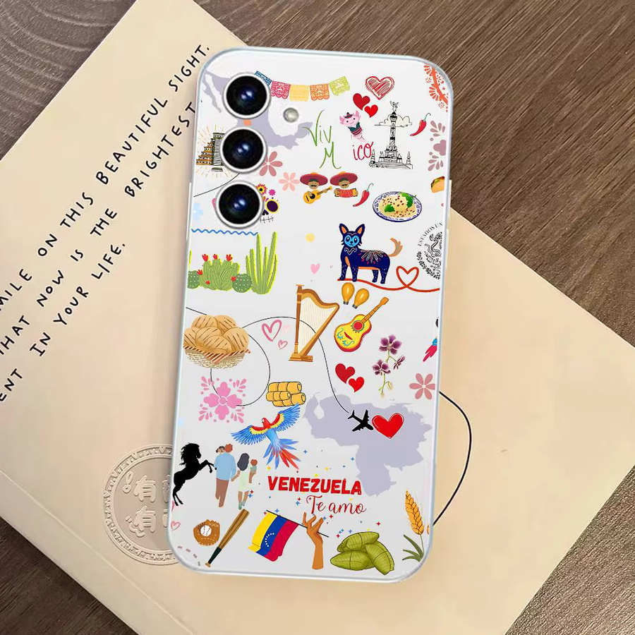 Transparente Handyhülle mit Venezuela Ästhetik für Samsung Galaxy S25 Ultra, S24, S23, S22, S21 und A52S Modelle - Bild 2