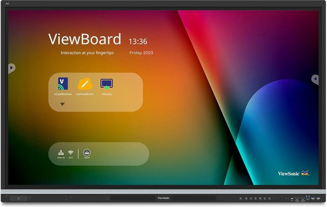ViewSonic ViewBoard 51 Serie IFP5551 Interaktiver Touchscreen Flachbildschirm in Schwarz mit 4K UHD, HDMI, DisplayPort und USB-C, 55 Zoll (139,7 cm) - Bild 1