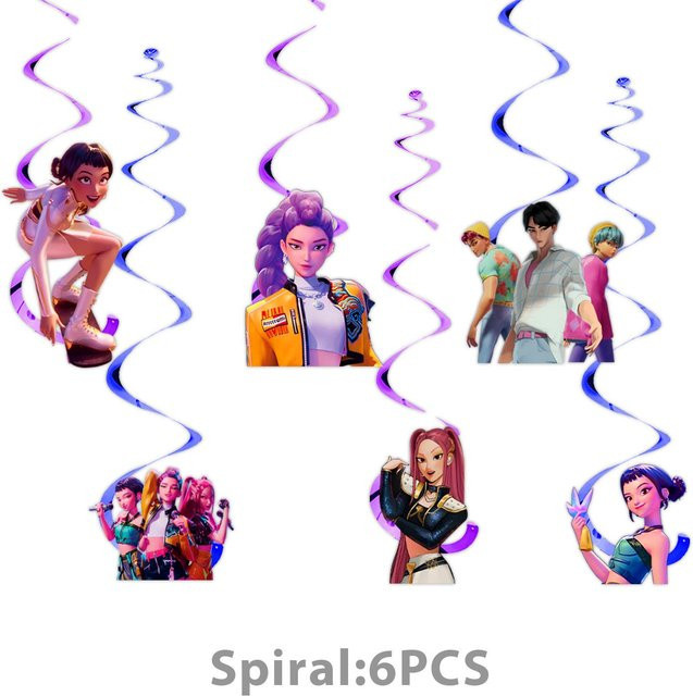 Discover Intime K Pop Dämonenjäger Jungenbands und Mädchengruppen Einweg-Feierkollektion - Bild 1
