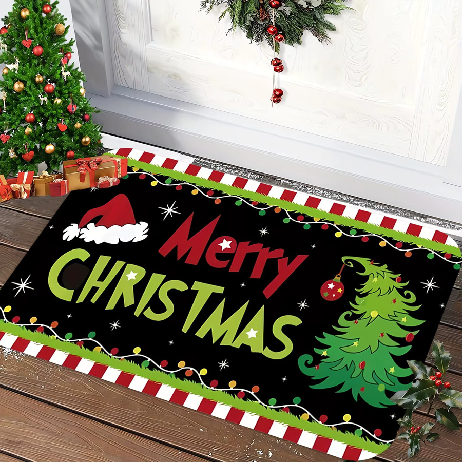VIKAMA Weihnachtsteppich Motivierte Fußmatte für Wohnzimmer, Schlafzimmer und Outdoor, Mehrfarbig, B/T: 60 x 40 cm - Bild 2
