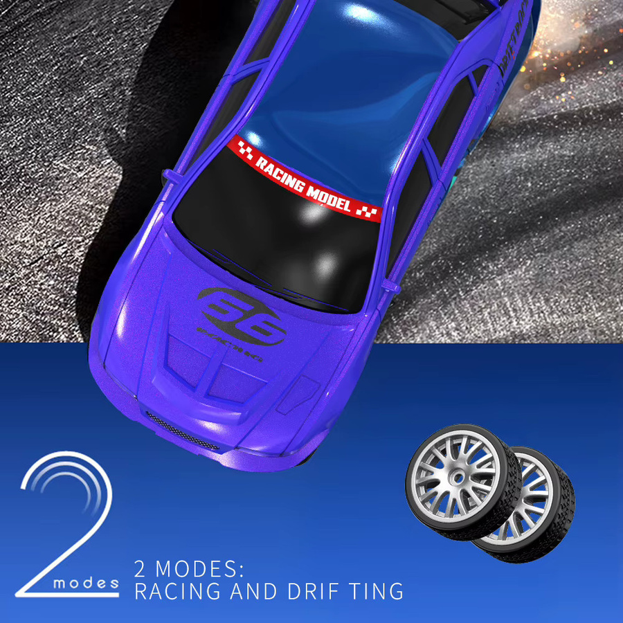 Fremego RC Drift Auto, 1:24, ferngesteuert, mit Farblicht, grau - Bild 3