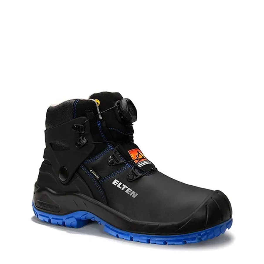 Elten Sicherheitsschnürstiefel Renzo Biomex GTX Boa Blue Mid ESD S3 aus Rindleder in Blau/Schwarz Gr. 36 - Bild 2
