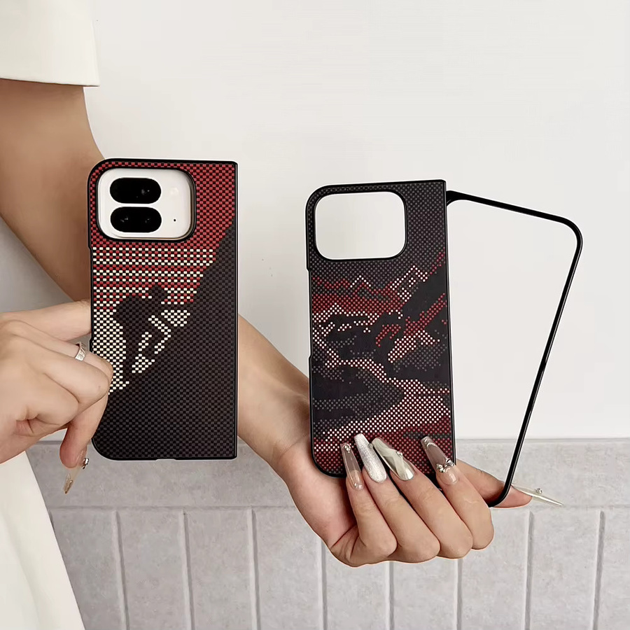 Kevlar-Schutzhülle mit Kohlefaser-Textur für Google Pixel 10 Pro Fold mit MagSafe Kompatibilität für magnetisches kabelloses Laden - Bild 3