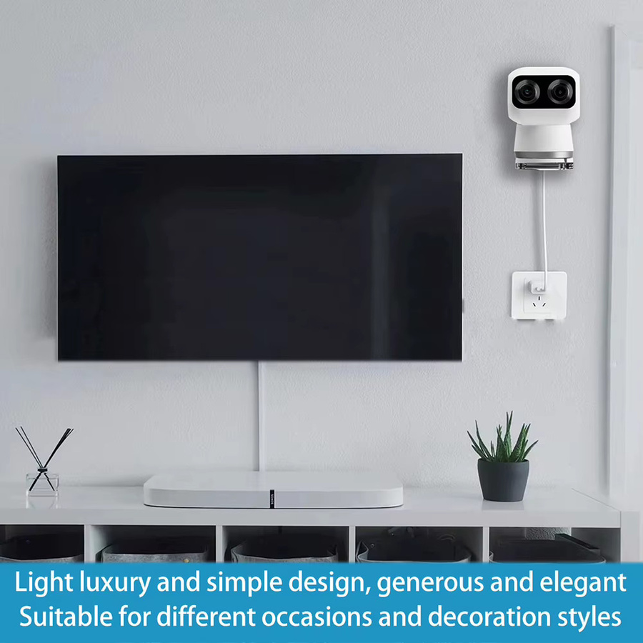 APWIKOGER Wandhalterung aus Acryl für Eufy Security Indoor Cam S350, transparent, ohne Bohren - Bild 3