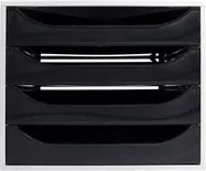 Soennecken Schubladenbox oeco Mehrfachfach aus Kunststoff in Grau und Schwarz - Bild 1