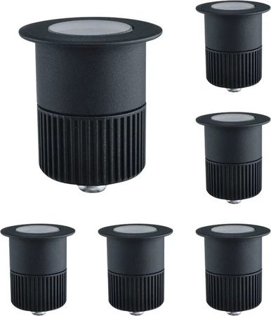 ENOVALITE LED Bodenleuchte Gartenstrahler 6er Set, Schwarz, Warmweiß, IP67 Bodeneinbaustrahler für den Außenbereich