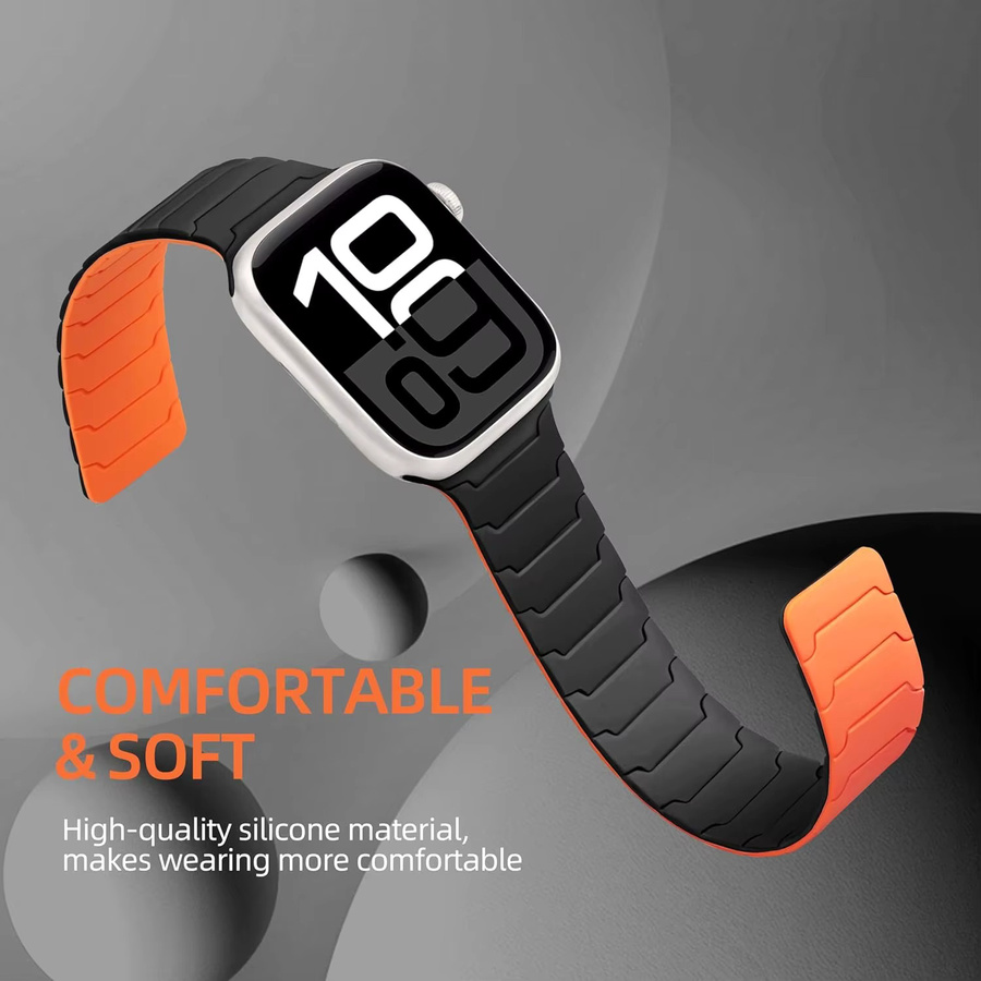RWBANDS Uhrenarmband Silikon, Magnetisch, Schwarz - Bild 3