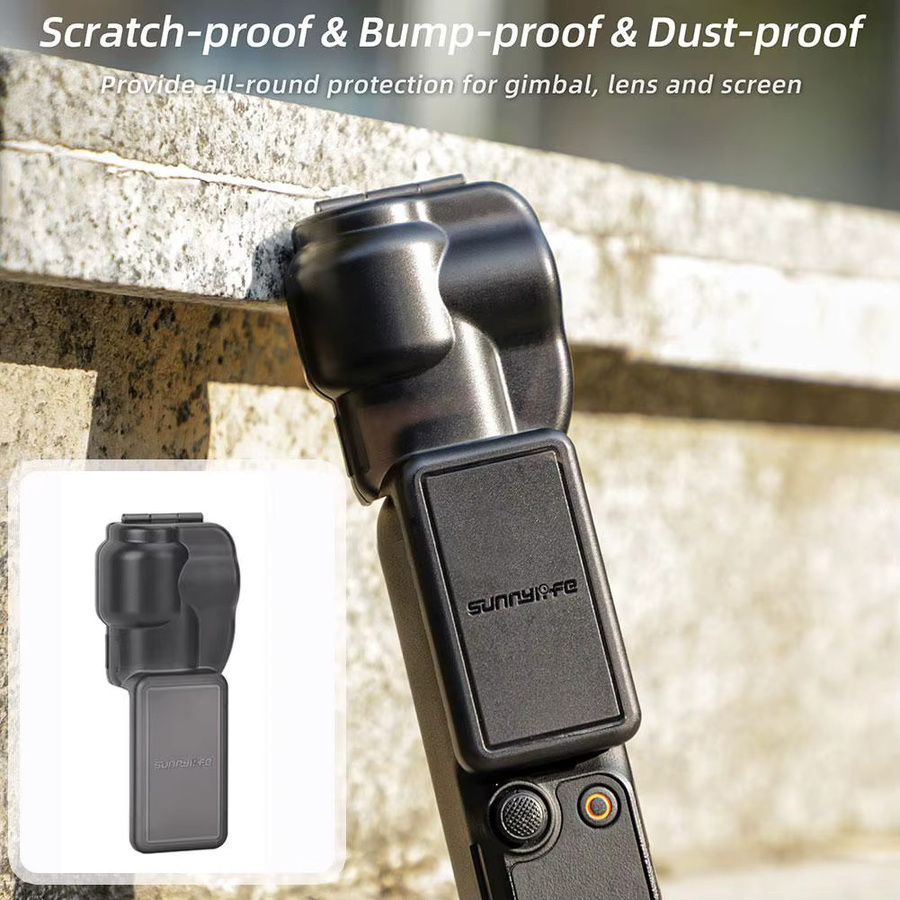 Sunny Life Silikon Schutzhülle für DJI Osmo Pocket 3 in Schwarz mit Schutz für Linse, Bildschirm und Gimbal-Kopf - Bild 2