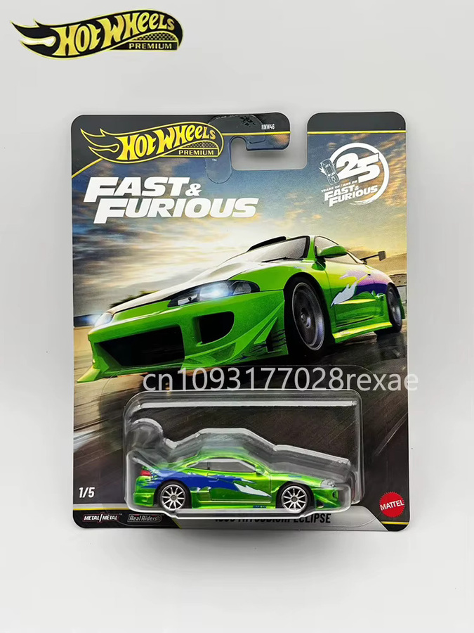 Hot Wheels Fast & Furious 1995 Mitsubishi Eclipse, Druckgussautomodell, 1:64 - Bild 6