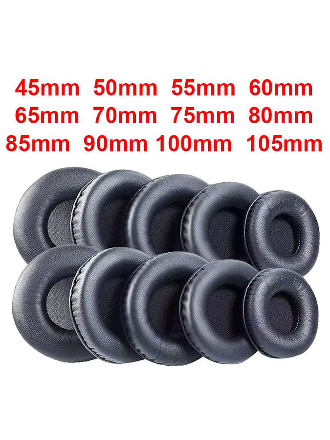 JCD Kopfhörer-Abdeckung Ohrpolster in Schwarz für verschiedene Durchmesser von 45 mm bis 105 mm - Bild 5