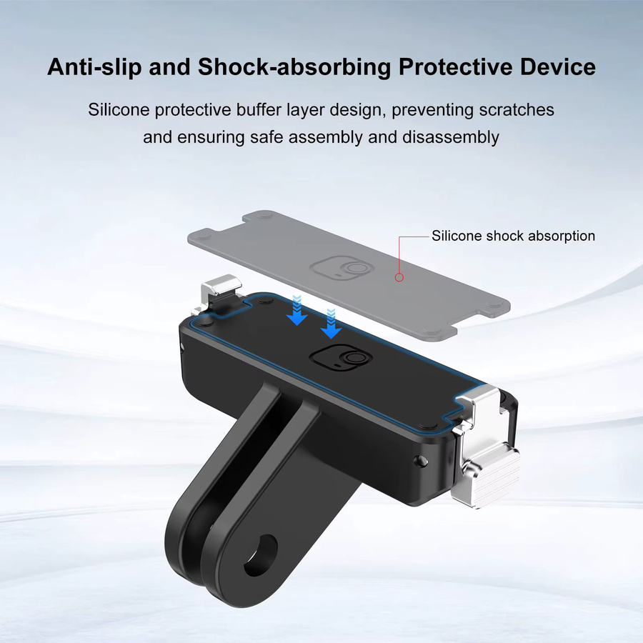 PULUZ Magnetische Adapterhalterung für Insta360 Go Ultra Quick Release Mount Base in Schwarz - Bild 3