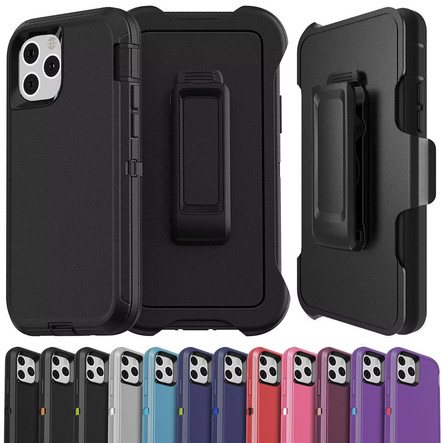 OTT Armor BOX Handyhülle mit Gürtelklemme und schützender Hartschale für iPhone 12 bis iPhone 17 Air in Blau oder Schwarz - Bild 2