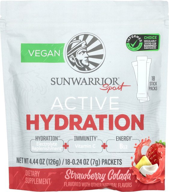 Sunwarrior, Getränkepulver, Strawberry Colada, Instant-Drink, 18 x 7 g - Bild 1