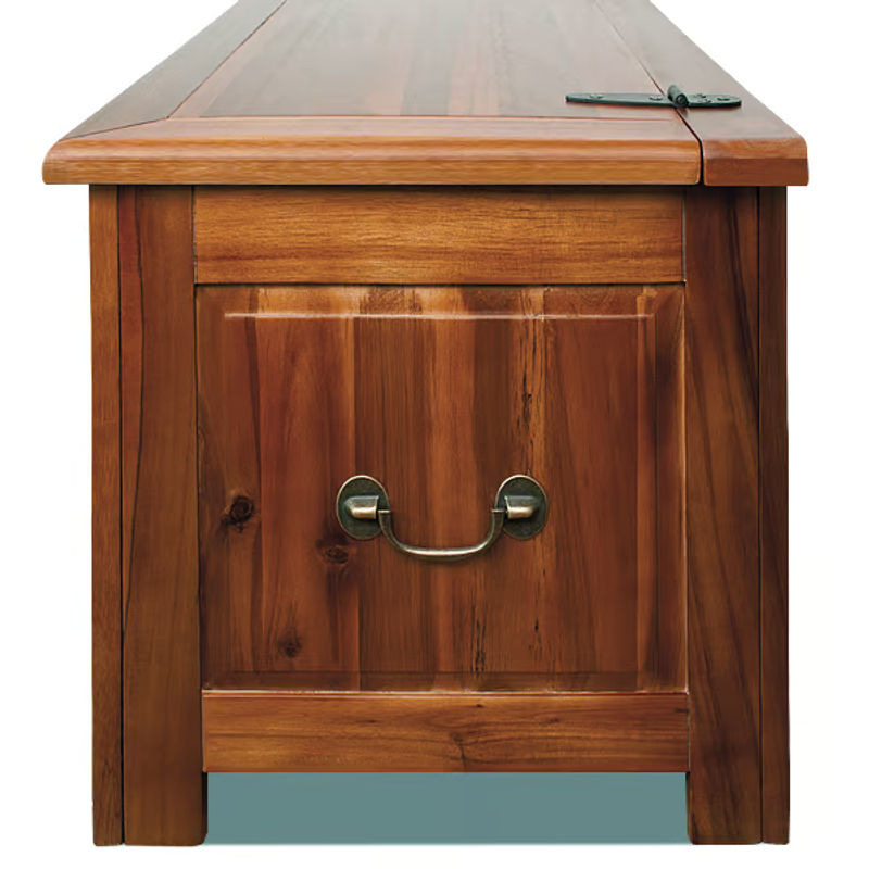 Deuba Holztruhe aus Akazienholz in Braun im Antik-Look, B/T/H: 85 x 44 x 48 cm - Bild 4