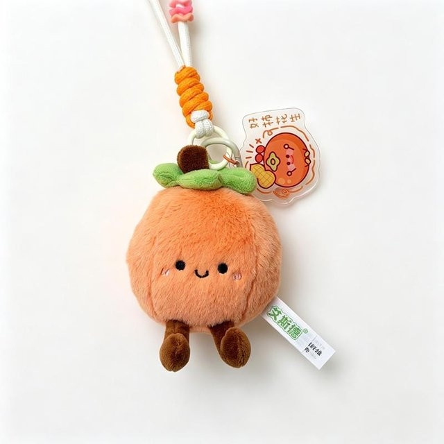 Yiran toy Schlüsselanhänger Plüsch, Birne Banane Kaki Pfirsich, 10cm, Unisex - Bild 1