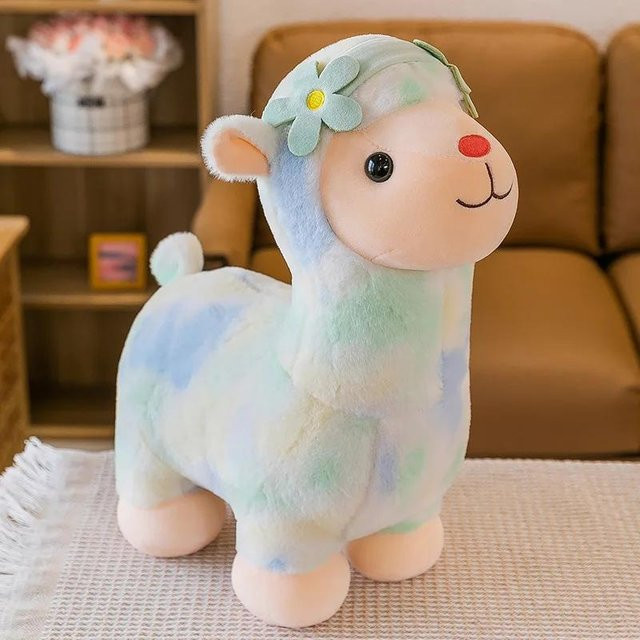 Yiran Health & Beauty Regenbogen Alpaka, Plüschtier, Bunt, 45cm - Bild 1