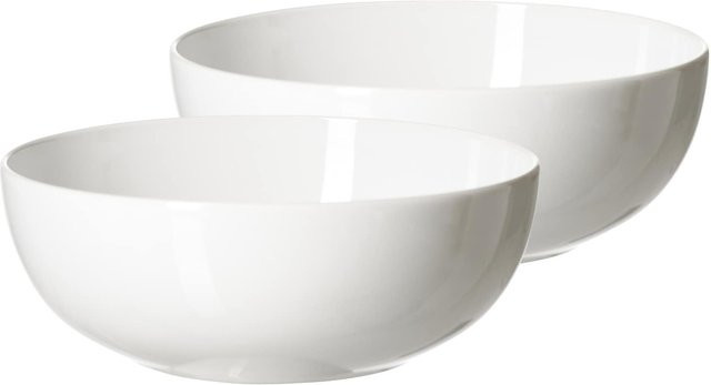 Ritzenhoff & Breker Servierschalen Volos aus Porzellan, Farbe: Weiß, 2er Set, Durchmesser: 22,5 cm - Bild 1