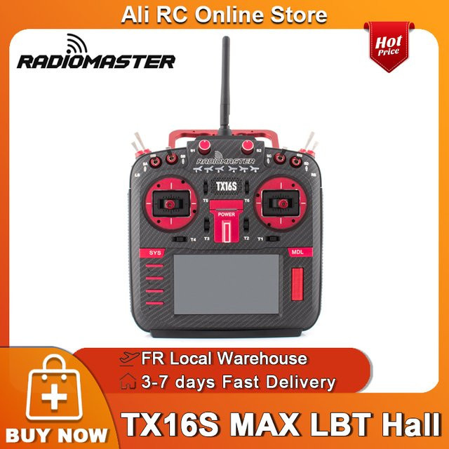RadioMaster TX16S MEII MAX V4.0 LBT ELRS 2.4G Fernsteuerungssystem mit 4,3-Zoll-Touchdisplay in Schwarz - Bild 1