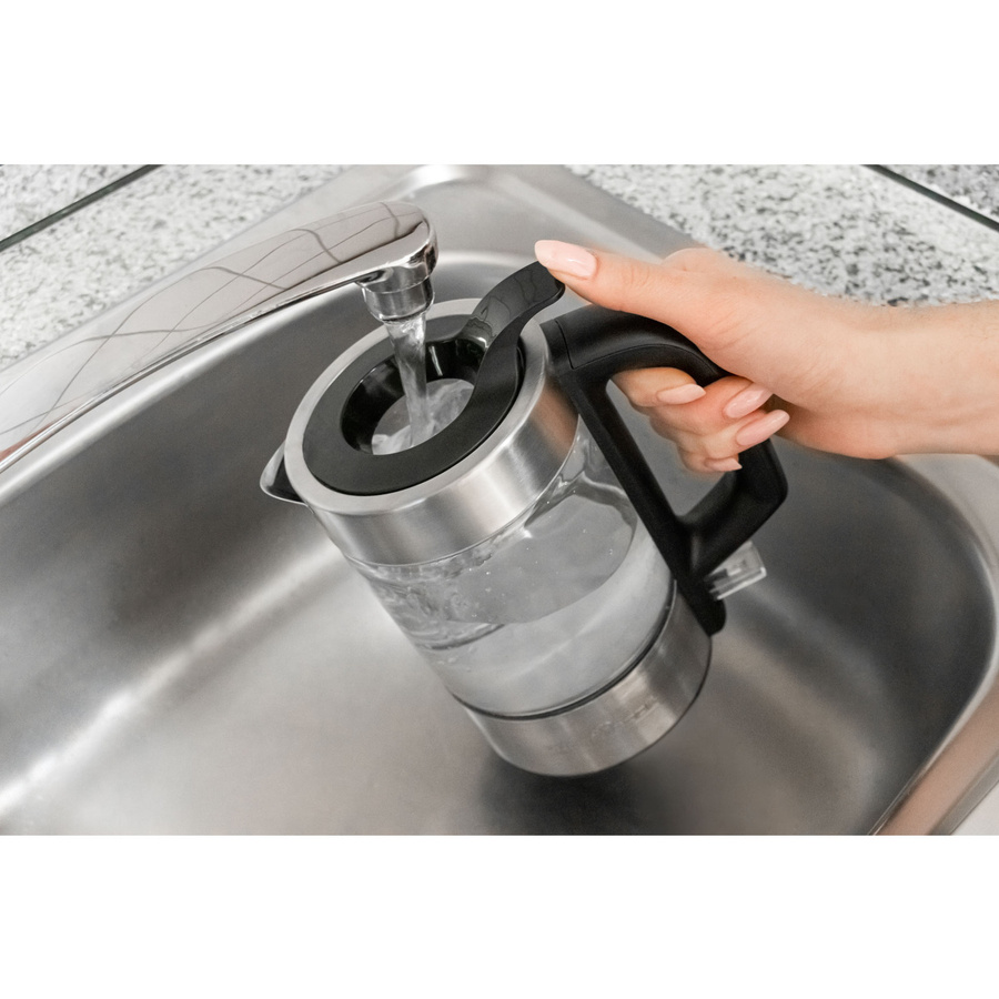 ProfiCook Wasserkocher PC-WKS 1229 G aus Glas und Edelstahl in Schwarz und Blau mit 1,7 l Fassungsvermögen - Bild 2
