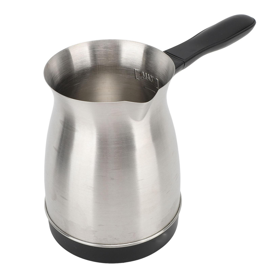 Elektrische Kaffeekanne von TOMTOP JMS aus Edelstahl in Silber, 600 ml, türkischer Kaffeekocher mit ergonomischem Griff - Bild 2