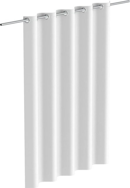 Eisl Textil Duschvorhang aus Polyester in Weiß, wasserdicht und schimmelresistent, B: 180 cm, H: 200 cm - Bild 1