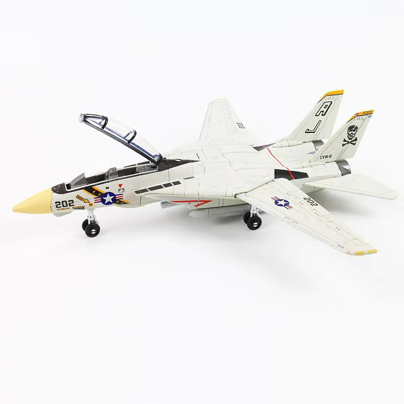 ZOCO F14A Fighter Flugzeug Modell im Maßstab 1:72, graues ABS-Fertigmodell zur statischen Dekoration - Bild 2