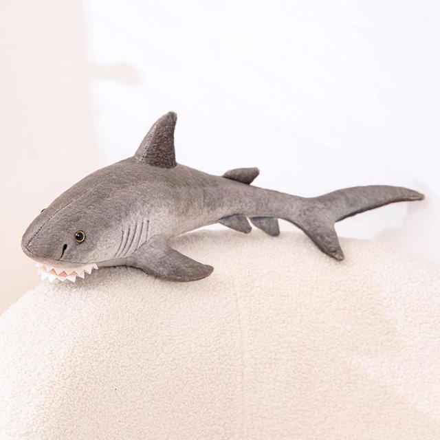 Kidsly Hai Meereskreatur Grauer Fisch, Plüschtier, 60cm, Grau - Bild 1