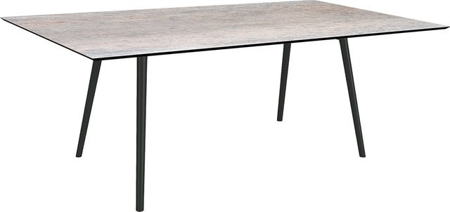 Stern Tisch Interno mit Silverstar 2.0 Smoky Tischplatte, schwarz matt, B/T: 180 x 100 cm - Bild 1
