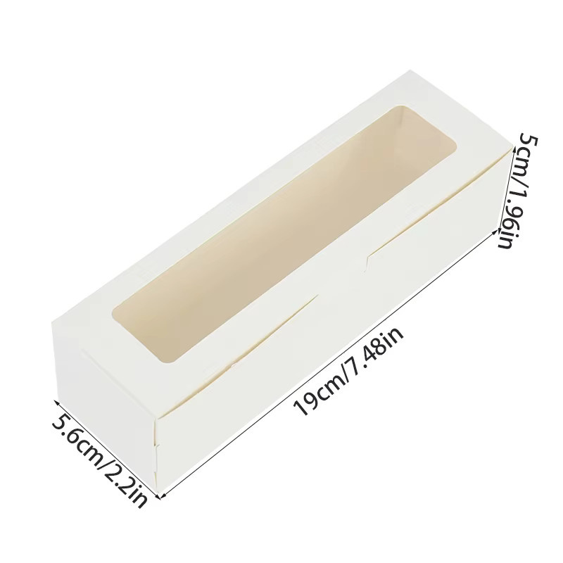 ZQCXLD Rechteckige Fensterbox aus weißem Kraftpapier für Süßigkeiten und Geschenke - Bild 2