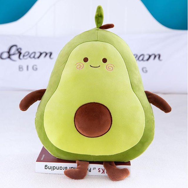 Joyful toys Avocado-Spielzeugpuppe, Plüsch-Kissen, grün, 25cm - Bild 1
