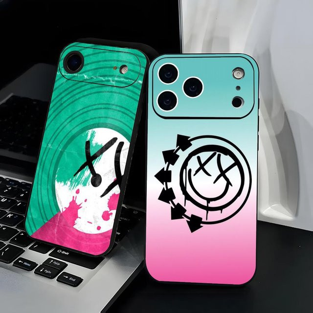 B-Blink-182 Singer Handyhülle für iPhone 12-17 Air Plus Pro Max in Multicolor Satin Glossy - Bild 1