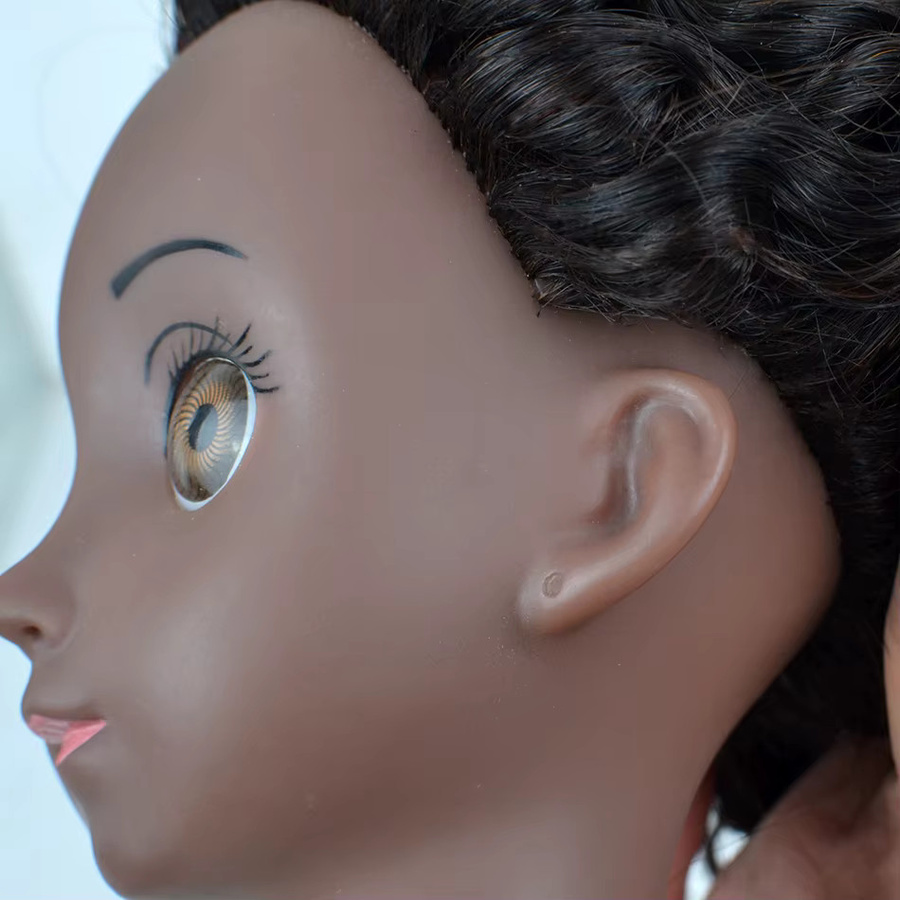 Betella Afro-Mannequin-Kopfmodell mit gewelltem Echthaar - Bild 5
