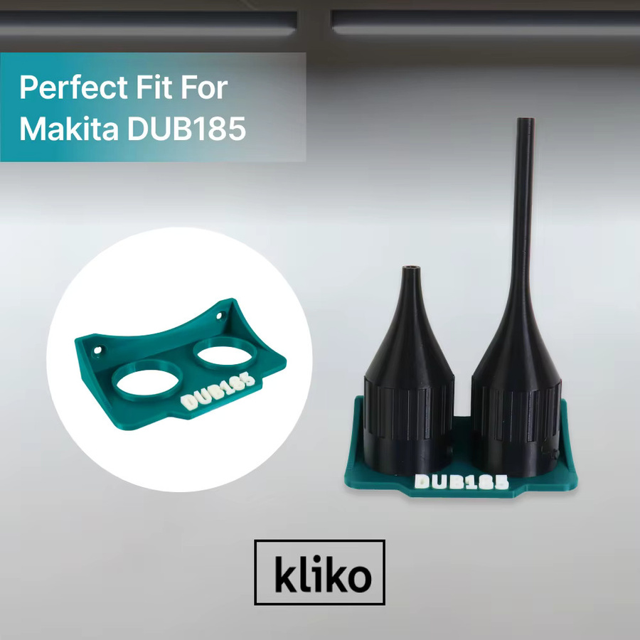 Makita Düsen- und Wandhalterungsset für DUB185Z mit 6 mm schmaler Düse in Schwarz - Bild 3