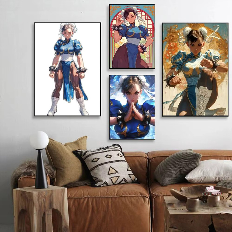 Street Fighter ChunLi Poster von Kayou als selbstklebender und wasserfester Papieraufkleber in Mehrfarbig für deine Wanddekoration - Bild 3