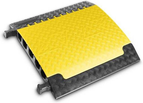 Adam Hall DEFENDER Kabelbrücke 85500 aus TPU in Schwarz und Gelb mit 5 Kanälen, Länge: 700 mm - Bild 1