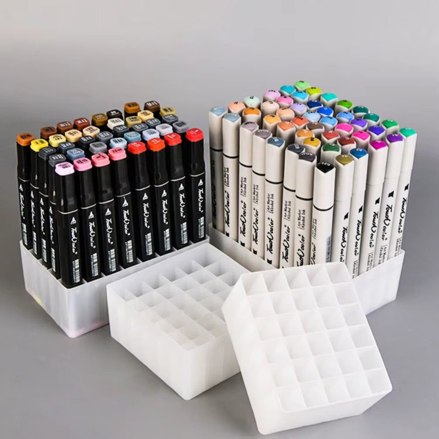 Multifunktionaler Stifthalter und Make-up-Pinselständer aus Kunststoff in Schwarz mit 12, 30 oder 40 Slots zur Organisation deines Schreibtisches - Bild 3