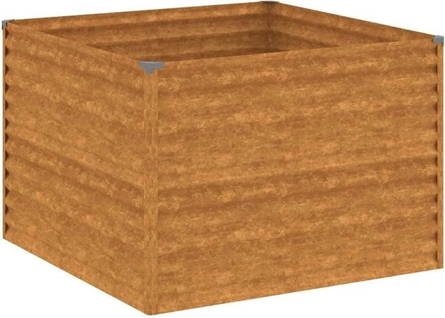 vidaXL Hochbeet aus Cortenstahl in Braun, B/T/H: 100 x 100 x 69 cm - Bild 1