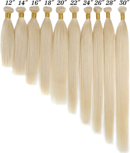 BHF Blonde Echthaar-Webart-Bündel, 100 % europäisches Remy, 613 #, 100g - Bild 1