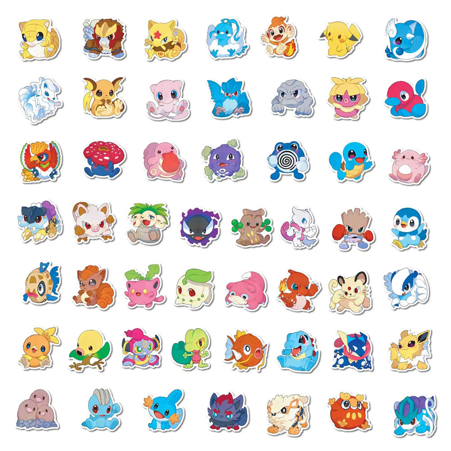 TAKARA TOMY Pokemon Cartoon Aufkleber, Pikachu, multicolor, Kunststoff - Bild 2