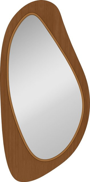 HOMCOM Wandspiegel im Fensterdesign mit Kieferfurnierrahmen in Naturholz, B: 91,5 cm, H: 45 cm - Bild 1
