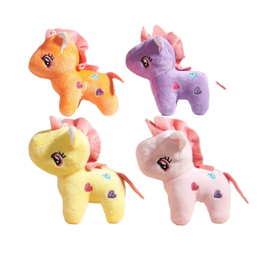 SONGYI Einhorn Mini Plüschtier Schlüsselanhänger, Gelb - Bild 3