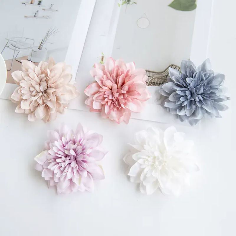 Mehrfarbige künstliche Rosenköpfe aus Textil für deine DIY-Dekoration, Hochzeiten und Gartenarrangements (5 oder 10 Stück) - Bild 6