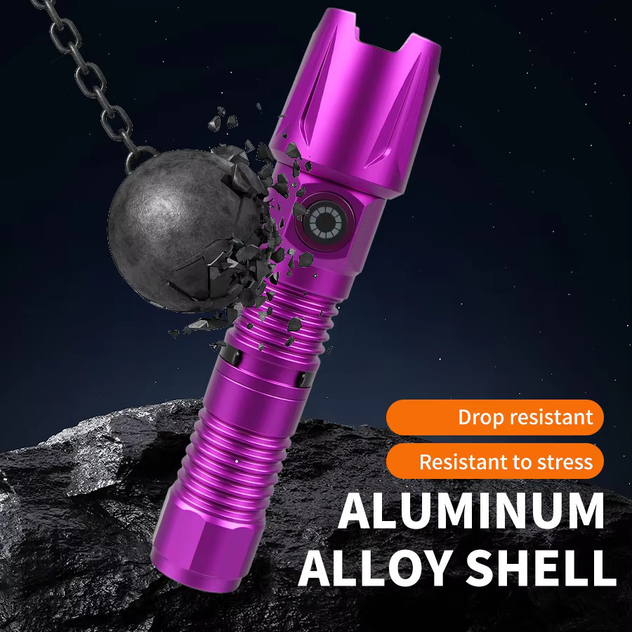 KDULIT UV-Taschenlampe Schwarzlicht 365 nm/395 nm wiederaufladbar und wasserdicht in Purple - Bild 4
