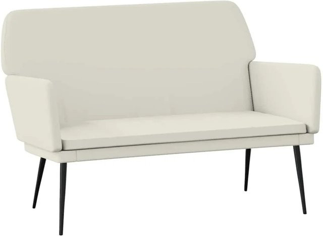 vidaXL Sitzbank aus Samt in Creme, B/T/H: 108 x 79 x 79 cm - Bild 1