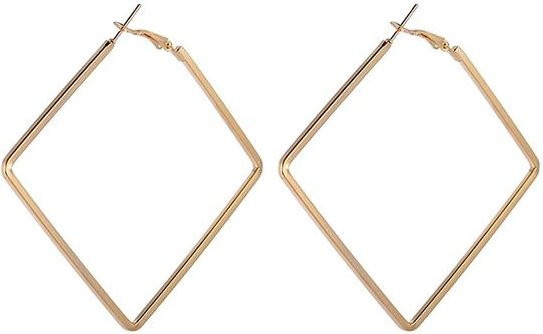 Wucifang Jewelry Creolen, Bicolor, Quadratisch, Damen, Punk - Bild 1