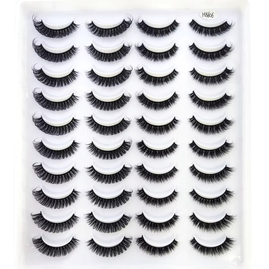 AMSDCN Kunstwimpern, Black, 20 Paar, Unisex - Bild 3