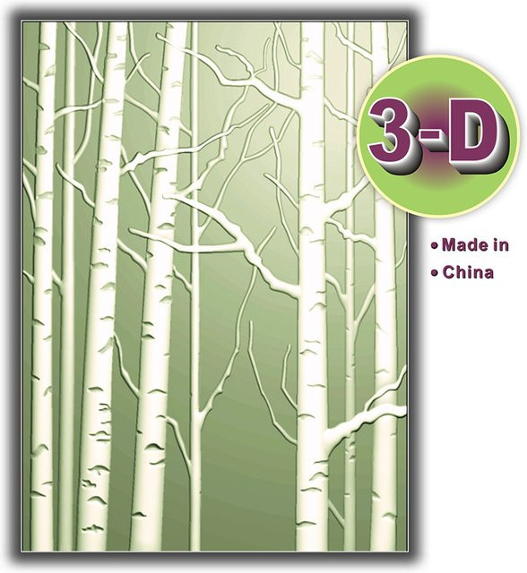 3D-Prägeschablone White Birch Forest aus transparentem PVC für DIY-Karten und Scrapbooking-Alben - Bild 1